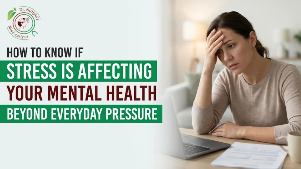 Person experiencing stress and emotional strain affecting mental health